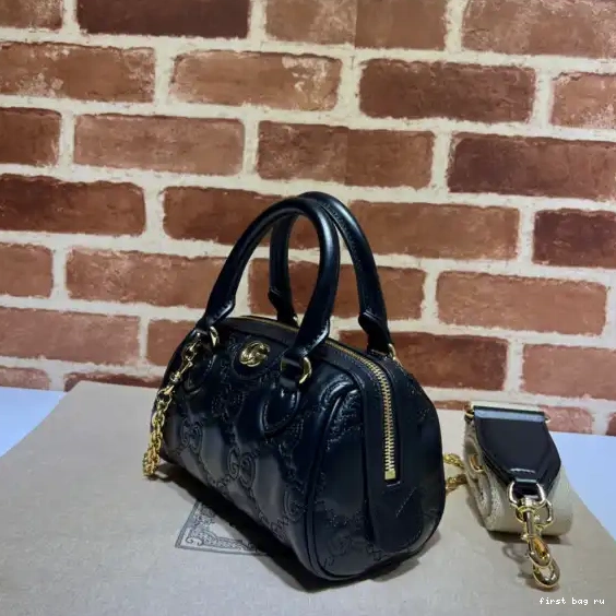 First bag ru bag GG handle top leather matelassé GUCCI 0628